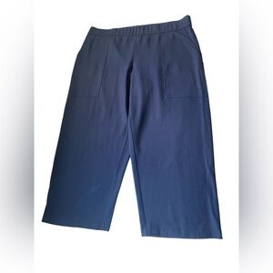 Eileen Fisher Blue Wool Cropped Pants